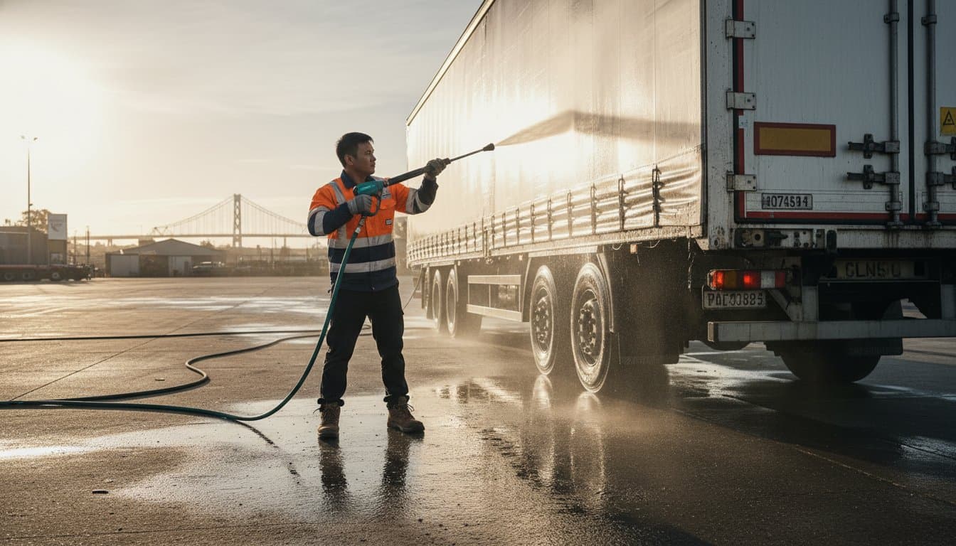 Professional On-Site Curtain Side Truck Cleaning in Melbourne (2026)