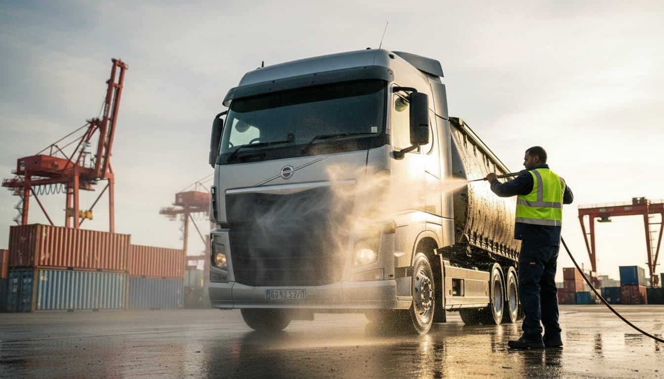 Premium Mobile Truck Wash in Port Melbourne: On-Site Fleet Excellence