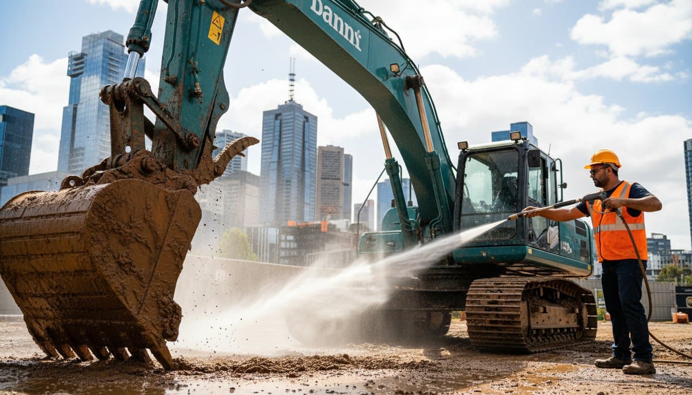 Construction Equipment Washing Melbourne: The 2026 Site Manager’s Guide